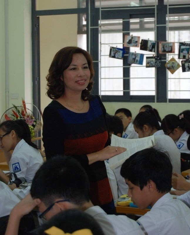 Cô giáo Nguyệt Anh luôn tạo cho học sinh niềm yêu thích học văn.